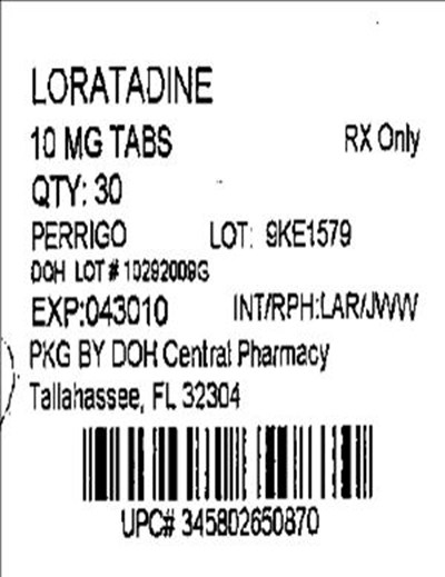 Loratadine 10 mg Label (Loratadine 10mg(perrigo))